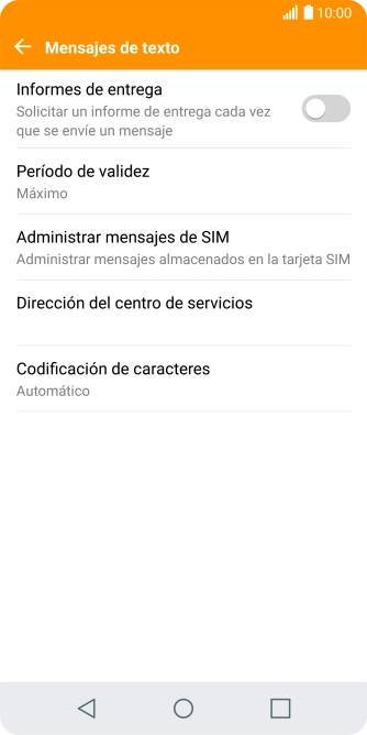 Pulsa Dirección del centro de servicios. Pulsa Dirección del centro de servicios.
