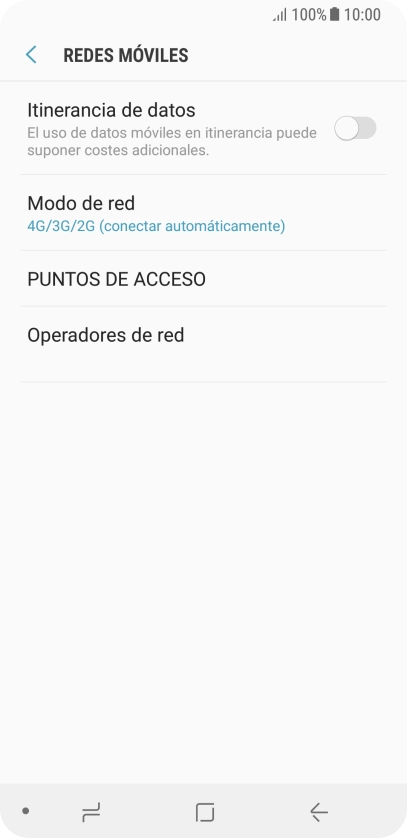 Pulsa PUNTOS DE ACCESO.