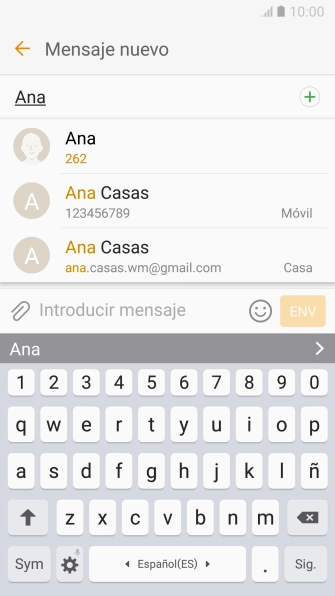 Pulsa el contacto deseado.