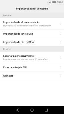 Pulsa Importar desde tarjeta SIM.