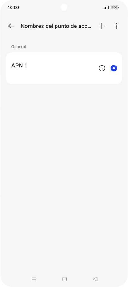 Pulsa el icono de nueva conexión de datos.