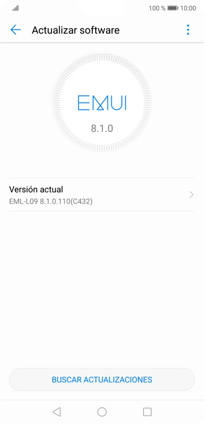 Pulsa BUSCAR ACTUALIZACIONES. Si hay una versión de software nueva disponible, aparecerá ahora en la pantalla. Sigue las indicaciones de la pantalla para actualizar el software del teléfono. Pulsa BUSCAR ACTUALIZACIONES. Si hay una versión de software nueva disponible, aparecerá ahora en la pantalla. Sigue las indicaciones de la pantalla para actualizar el software del teléfono.