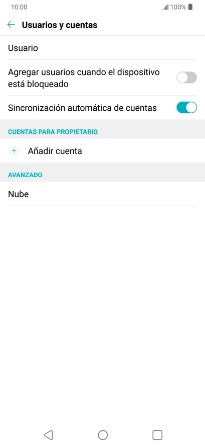 Pulsa Añadir cuenta. Pulsa Añadir cuenta.