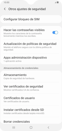 Pulsa Configurar bloqueo de SIM. Pulsa Configurar bloqueo de SIM.