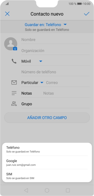 Pulsa Teléfono.