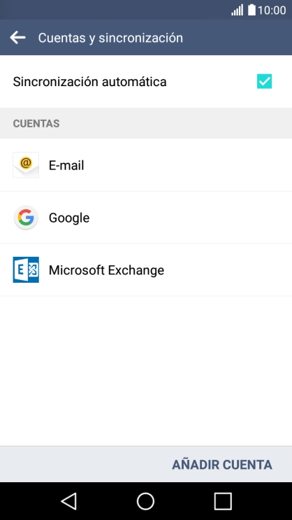 Pulsa la cuenta deseada. Pulsa la cuenta deseada.