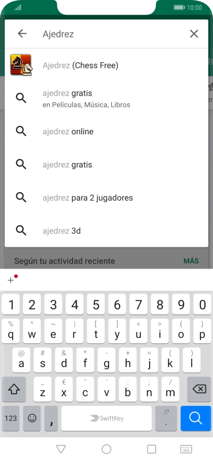 Introduce el nombre del tema o de la app y pulsa el icono de búsqueda. Introduce el nombre del tema o de la app y pulsa el icono de búsqueda.