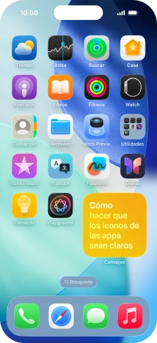 Si utilizas un grupo de widgets: Desliza el dedo hacia arriba o hacia abajo sobre el grupo para seleccionar el widget deseado. Si utilizas un grupo de widgets: Desliza el dedo hacia arriba o hacia abajo sobre el grupo para seleccionar el widget deseado.