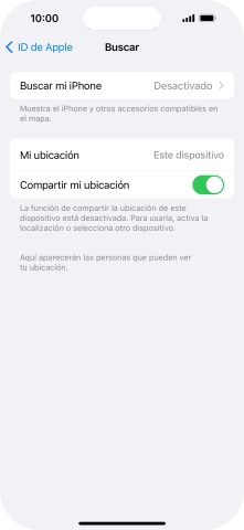 Pulsa Buscar mi iPhone. Pulsa Buscar mi iPhone.