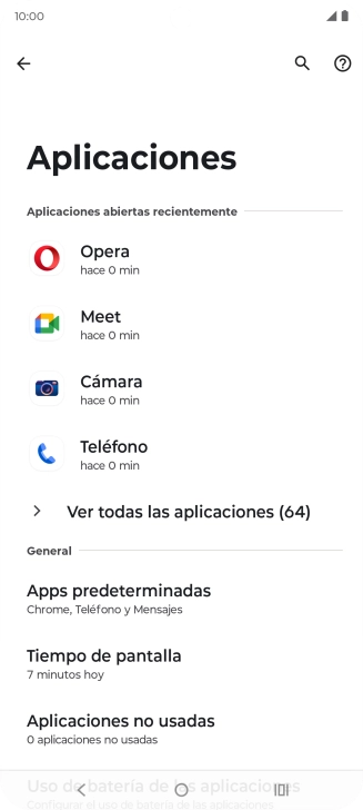 Pulsa Ver todas las aplicaciones (X). Pulsa Ver todas las aplicaciones (X).