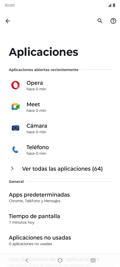 Pulsa Ver todas las aplicaciones (X). Pulsa Ver todas las aplicaciones (X).