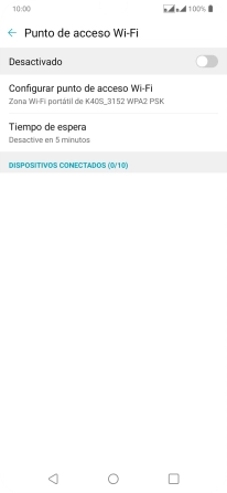 Pulsa Configurar punto de acceso Wi-Fi. Pulsa Configurar punto de acceso Wi-Fi.