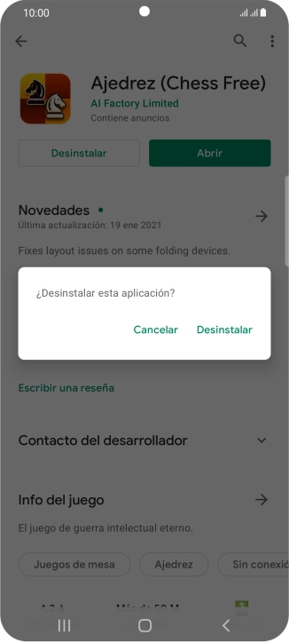 Pulsa Desinstalar. Pulsa Desinstalar.