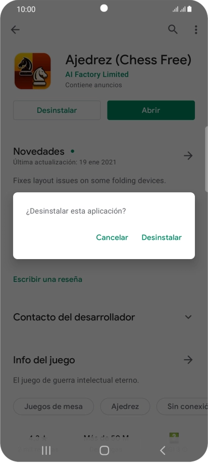 Pulsa Desinstalar. Pulsa Desinstalar.