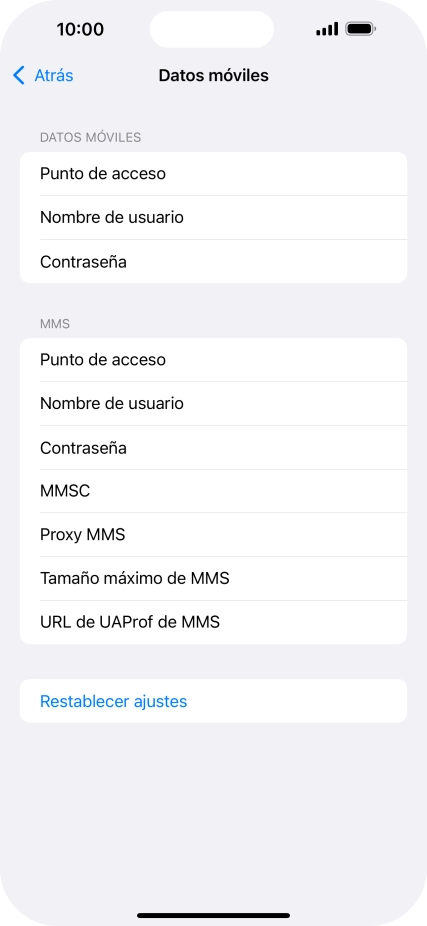 Pulsa Punto de acceso e introduce airtelwap.es.