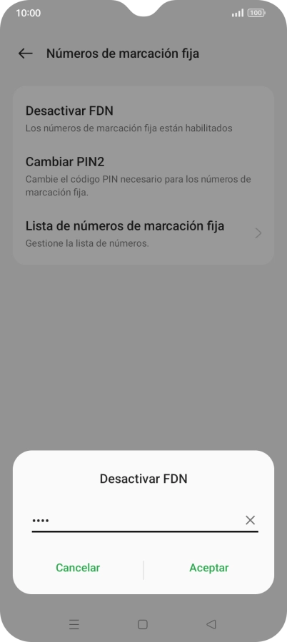 Introduce el código PIN2 y pulsa Aceptar. Introduce el código PIN2 y pulsa Aceptar.