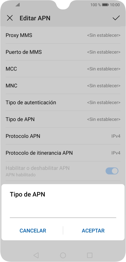 Introduce default y pulsa ACEPTAR. Introduce default y pulsa ACEPTAR.