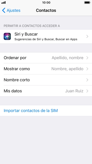 Pulsa Importar contactos de la SIM. Pulsa Importar contactos de la SIM.