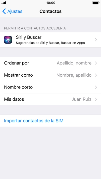 Pulsa Importar contactos de la SIM. Pulsa Importar contactos de la SIM.