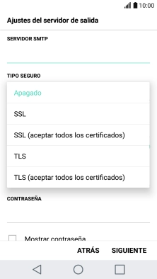 Pulsa Apagado para desactivar la función. Pulsa Apagado para desactivar la función.