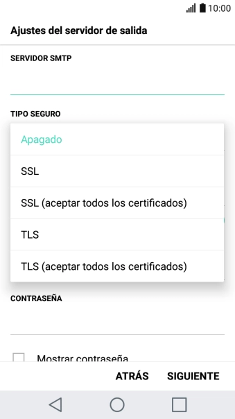 Pulsa Apagado para desactivar la función. Pulsa Apagado para desactivar la función.