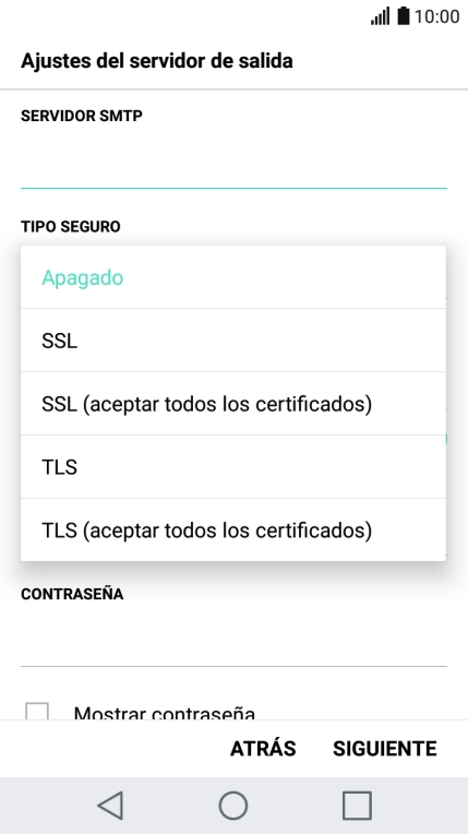 Pulsa Apagado para desactivar la función. Pulsa Apagado para desactivar la función.