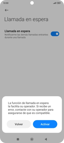 Si activas la función, pulsa Activar. Si activas la función, pulsa Activar.