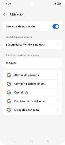 Pulsa Precisión de la ubicación. Pulsa Precisión de la ubicación.