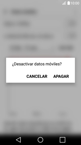 Si activas los datos móviles, pulsa APAGAR. Si activas los datos móviles, pulsa APAGAR.