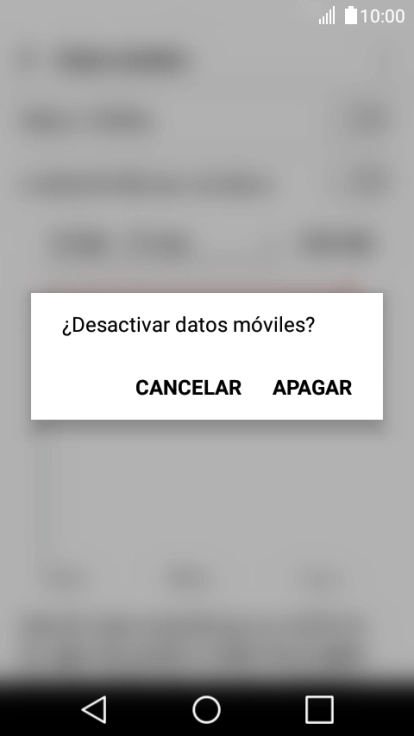 Si activas los datos móviles, pulsa APAGAR. Si activas los datos móviles, pulsa APAGAR.