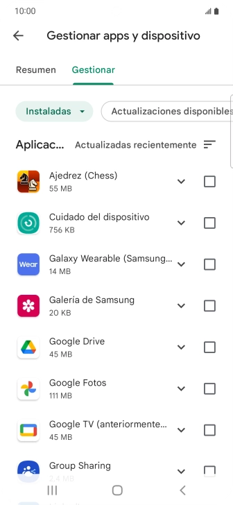 Pulsa la app deseada. Pulsa la app deseada.