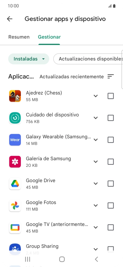 Pulsa la app deseada. Pulsa la app deseada.