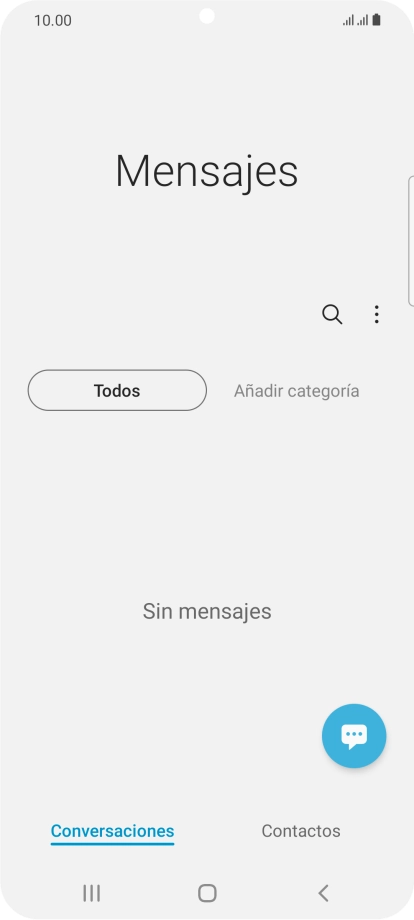 Pulsa el icono de nuevo mensaje. Pulsa el icono de nuevo mensaje.