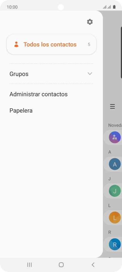 Pulsa Administrar contactos. Pulsa Administrar contactos.