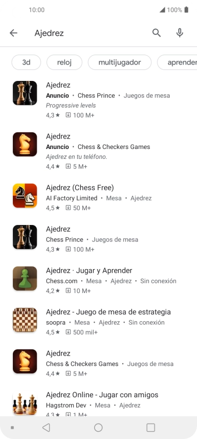 Pulsa la app deseada. Pulsa la app deseada.