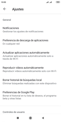Pulsa Actualizar aplicaciones automáticamente. Pulsa Actualizar aplicaciones automáticamente.