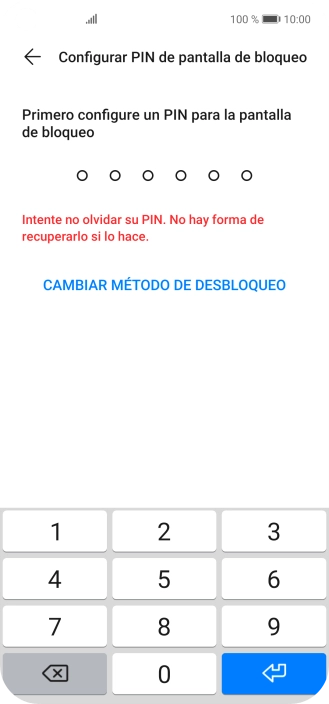 Pulsa CAMBIAR MÉTODO DE DESBLOQUEO. Pulsa CAMBIAR MÉTODO DE DESBLOQUEO.