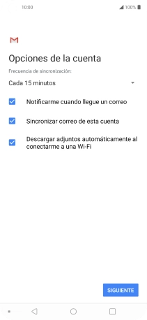 Si aparece en la pantalla esta imagen, tu cuenta de correo electrónico ha sido reconocida y configurada automáticamente. Sigue las indicaciones de la pantalla para introducir más información y terminar la configuración.