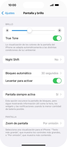 Pulsa Pantalla siempre activa. Pulsa Pantalla siempre activa.