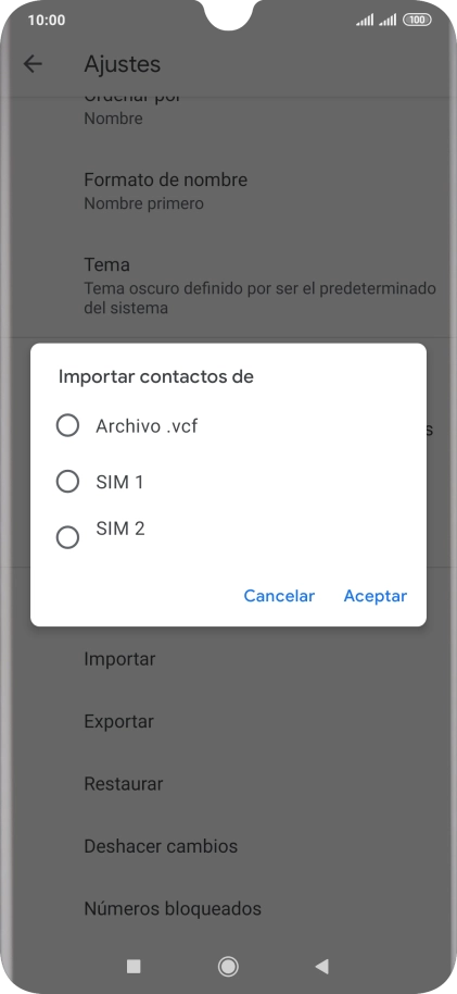Pulsa la tarjeta SIM deseada. Pulsa la tarjeta SIM deseada.
