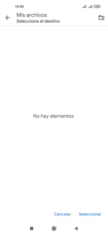 Si deseas crear una nueva carpeta, pulsa el icono de nueva carpeta y sigue las indicaciones de la pantalla para crearla. Si deseas crear una nueva carpeta, pulsa el icono de nueva carpeta y sigue las indicaciones de la pantalla para crearla.