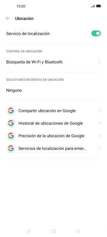 Pulsa Precisión de la ubicación de Google. Pulsa Precisión de la ubicación de Google.