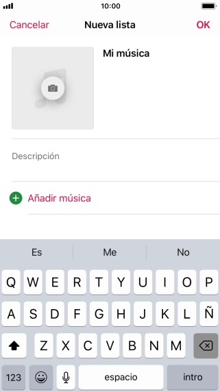 Pulsa Añadir música. Pulsa Añadir música.