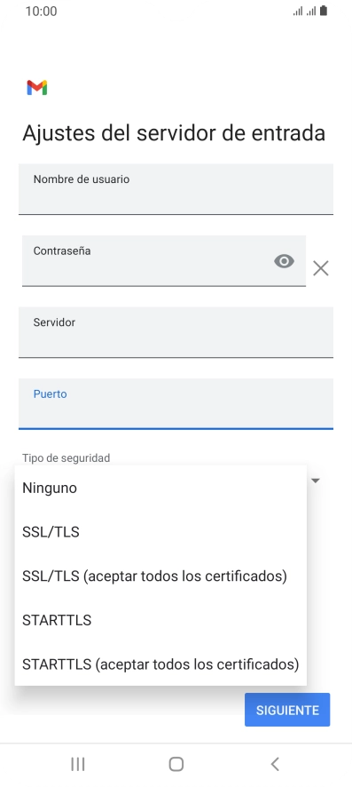 Pulsa Ninguno.