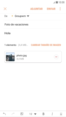 Pulsa ENVIAR cuando hayas terminado de escribir el correo electrónico. Pulsa ENVIAR cuando hayas terminado de escribir el correo electrónico.