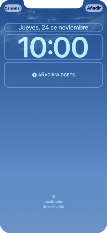 Si deseas personalizar la vista de la fecha en la pantalla de bloqueo, pulsa el widget de la fecha y sigue las indicaciones de la pantalla para seleccionar la vista de widgets deseada. Si deseas personalizar la vista de la fecha en la pantalla de bloqueo, pulsa el widget de la fecha y sigue las indicaciones de la pantalla para seleccionar la vista de widgets deseada.