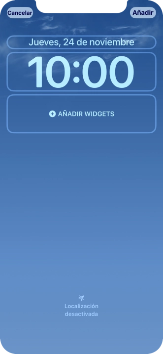 Si deseas personalizar la vista de la fecha en la pantalla de bloqueo, pulsa el widget de la fecha y sigue las indicaciones de la pantalla para seleccionar la vista de widgets deseada. Si deseas personalizar la vista de la fecha en la pantalla de bloqueo, pulsa el widget de la fecha y sigue las indicaciones de la pantalla para seleccionar la vista de widgets deseada.