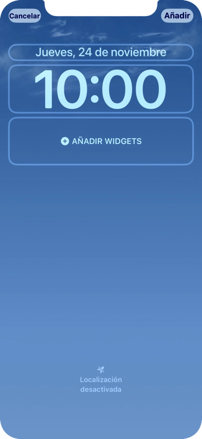 Si deseas personalizar la vista de la fecha en la pantalla de bloqueo, pulsa el widget de la fecha y sigue las indicaciones de la pantalla para seleccionar la vista de widgets deseada. Si deseas personalizar la vista de la fecha en la pantalla de bloqueo, pulsa el widget de la fecha y sigue las indicaciones de la pantalla para seleccionar la vista de widgets deseada.