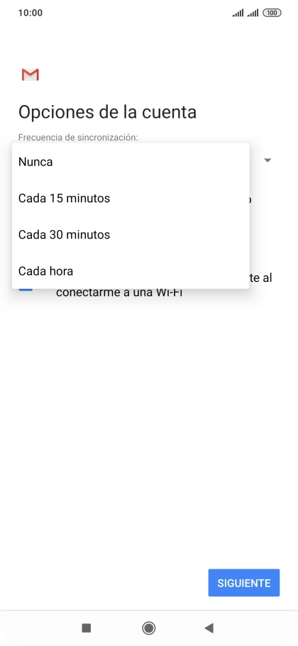 Pulsa el ajuste deseado. Pulsa el ajuste deseado.