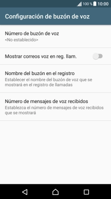 Pulsa Número de buzón de voz. Pulsa Número de buzón de voz.